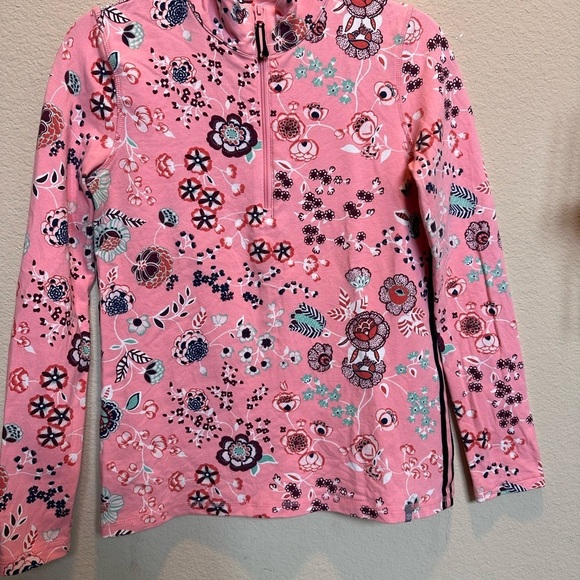 Talbots Pink Graphic Fitted Long Sleeve Polo - Picture 4 of 10